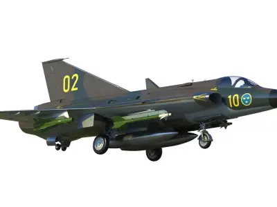 Saab 35 Draken 3D model