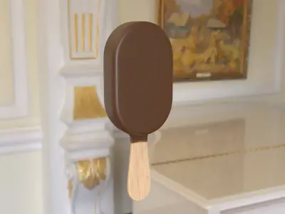 Ice Cream Bar - Chocolate 3D model