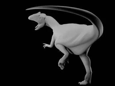 Allosaurus Base Mesh Clean Topology  Ready To Rig 3D model
