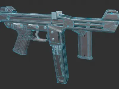 Spectre M4 SMG Low-poly 3D model