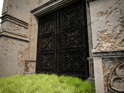 GOTHIC CASTLE BUILDING 4 Low-poly 3D model