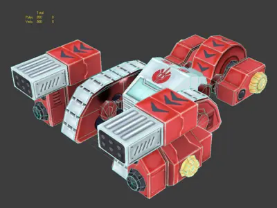 Future combat vehicle  Low-poly 3D model