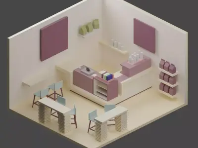 Coffee cafe Free 3D model