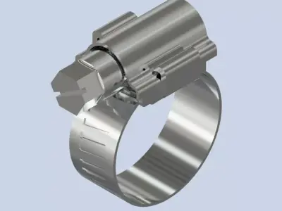 Metal clamp 13x19mm 3D model