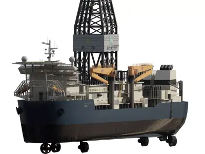 DP3 Offshore Oil Drilling Platform 3D model