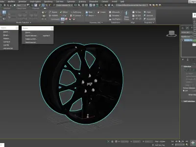 Niche Staccato Wheel Matte Black 3D model