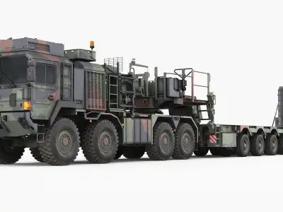 RMMV HX81 truck tractor with semi-trailer SaAnh70t 3D model