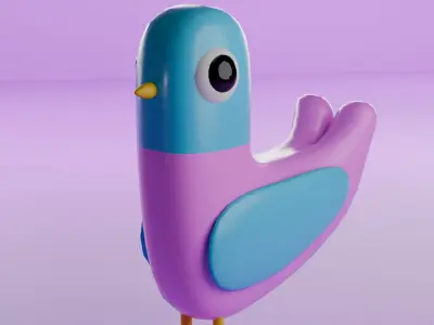 RUBIKS CUBE AND CARTOON BIRDS AND 3D MODELS 3D model