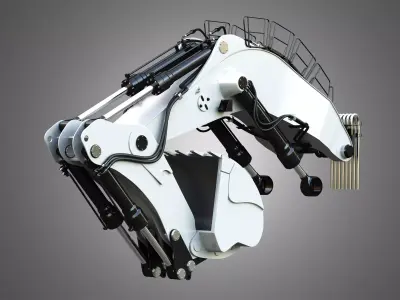 Hydraulic Excavator Arm and Bucket - Liebherr - R9250 3D model