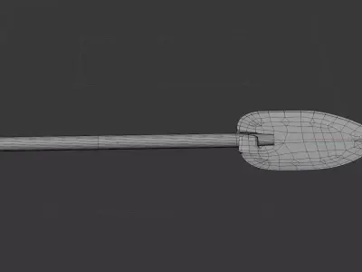 3d low poly shovel Free low-poly 3D model