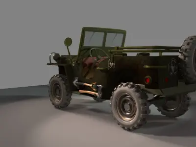 Jeep 1 military 3D model