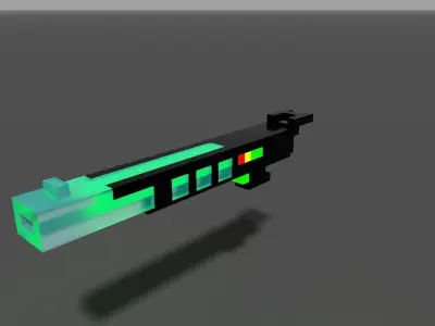 Voxel Guns Low-poly 3D model