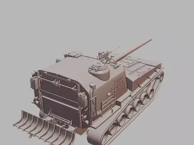 M53 M55 Self Propelled Artillery 3D Printable  3D print model
