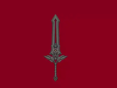 stylized sword 3D model