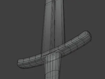 Simple sword Low-poly 3D model