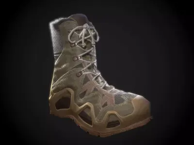 Military boots Standart Skin Low-poly 3D model