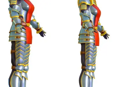 Subdivision 3D Women The Heavy Knight Low-poly 3D model