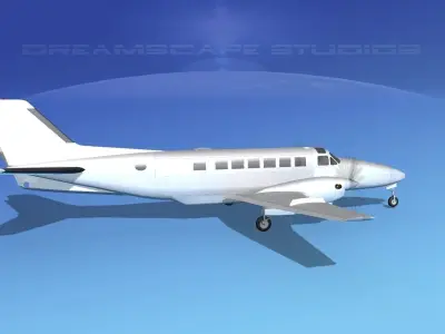 Beechcraft B99 Bare Metal 3D model