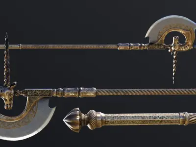 Antelope Tabar Low-poly 3D model