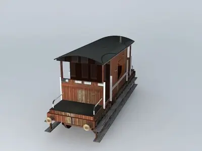 Eco Rail Track Brake Van Dummy Old Steam Days Free 3D model