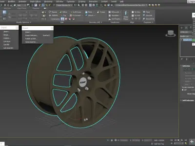TSW Nurburgring Wheel Rotary Forged Matte Bronze 3D model