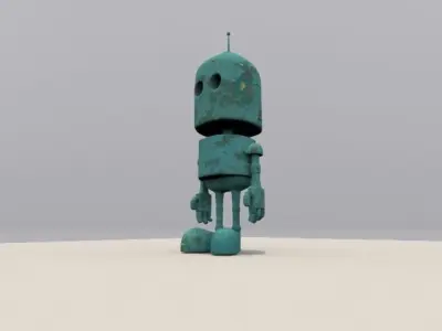 robot Low-poly 3D model 34