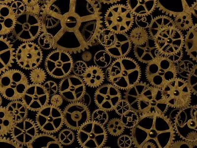 Scratched gears 3D model