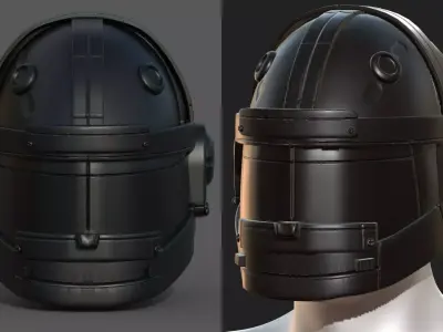 Helmet military combat soldier armor Low-poly 3D model