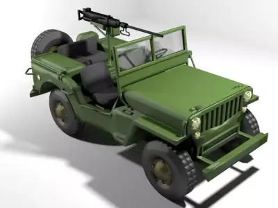 Armoured Car - Willys Jeep 3D model