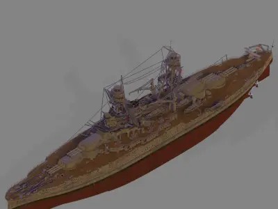 USS Arizona 3D model
