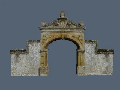 Stanway House Entrance Gate Low-poly 3D model