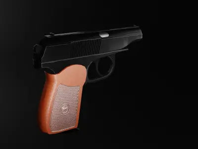 PM pistol Low-poly 3D model