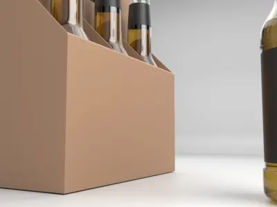 Beverage Branding Package No1 6Pack Low-poly 3D model