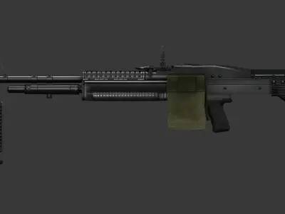 M60 - Game mesh Low-poly 3D model