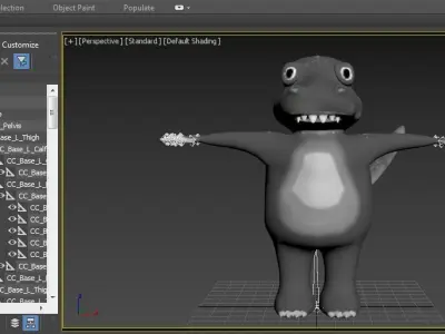 Character Dinosaurus T-rex Lowpolys Rigged  Low-poly 3D model