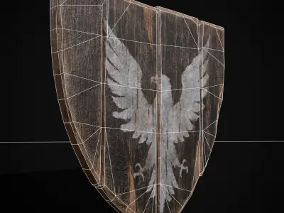 BW Bird Coat of Arms  Low-poly 3D model