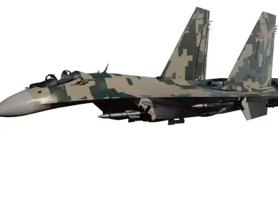 sukhoi su-37 terminator 3D model