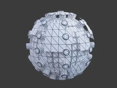 Smart Bomb Low-poly 3D model