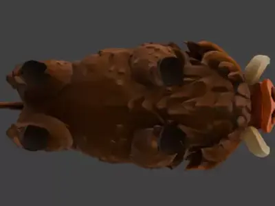 Stylized 3D model of a wild boar -LOW POLY- Low-poly 3D model