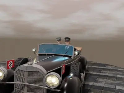 SS officers uniform pack made with marvelous designer 3D model