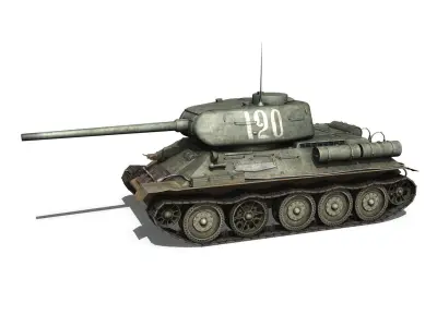 T-34 85 - Soviet medium tank - 120 3D model