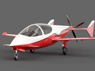 Single-seat aircraft 3D model