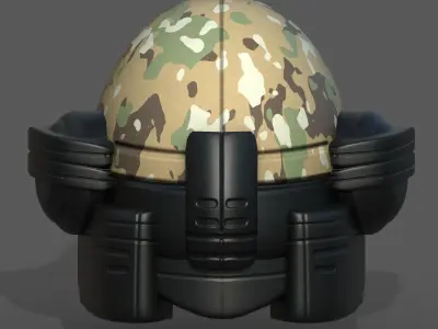 Helmet scifi military combat 3d model 3D model