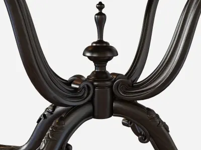 19th Century Anglo-Indian Marble-Top Table 3D model