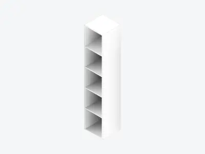 Kinda Locker - Plastic - Locka - Five Tier Low-poly 3D model