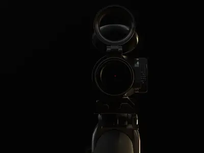 AK-50 ak - rifle Low-poly 3D model