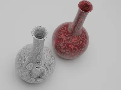 Pots - furniture Free low-poly 3D model