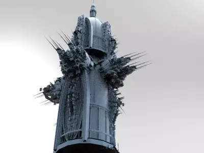 Sci Fi Fusion Emperor Tower 2 3D model