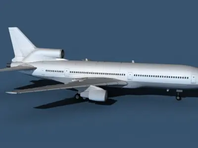Lockheed L-1011-50 Unmarked 2 3D model