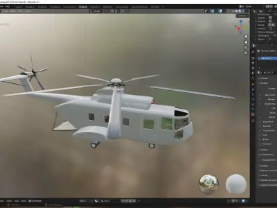 Sikorsky S-61 Low-poly 3D model